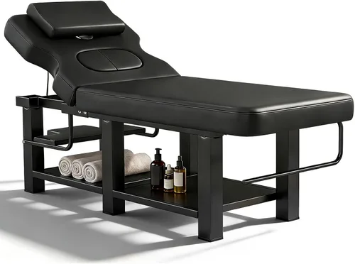 Vista 9 de Mesa resistente del masaje del metal con el respaldo para el spa Gris