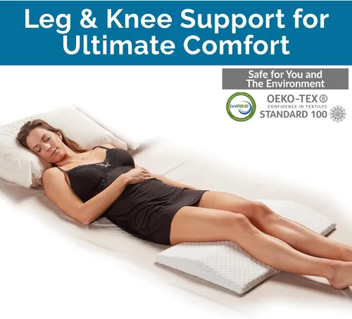 Vista 6 de ComfiLife Almohada de apoyo lumbar para dormir, almohada de espuma viscoelástica para aliviar el dolor de espalda, dormir de lado, espalda