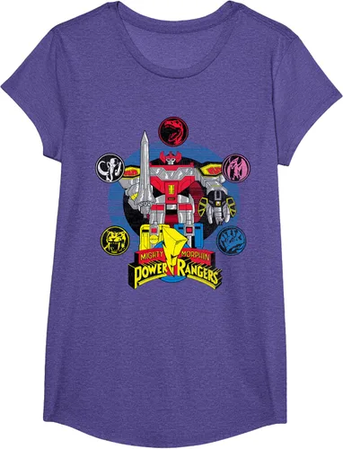 Vista 17 de Power Rangers Camiseta Megazord Asfalto