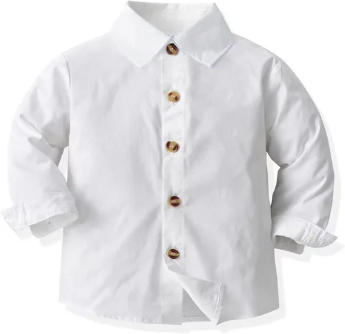 Vista 3 de JasberBaby Trajes de Navidad para niños trajes de caballeros pequeños camisas de vestir formales para niños pantalones y corbatas y chalecos