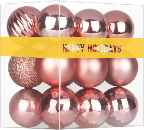 Vista 146 de Esferas pequeñas de bronce de 1.6 pulgadas para decoración del árbol de Navidad, adornos inastillables para cumpleaños, Halloween, vacaciones, boda