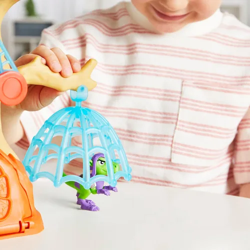 Vista 12 de Marvel Spidey and his Amazing Friends Dino-Webs Treehouse Playset, Spider-Man & Goblin Raptor - Juego de figuras de acción a escala de 4 pulgadas, a