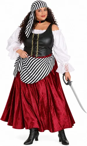 Vista 2 de Women's Tavern Buccaneer Costume Plus Size Deluxe Pirate Wench Costume
