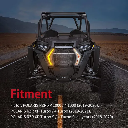 Vista 4 de RZR - Luz LED intermitente ámbar, color DRL de persecución de sueños, montaje de luz de colmillo frontal, compatible con POLARIS RZR XP 1000/XP