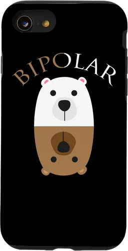 Vista 13 de iPhone 15 Bipolar Bonita funda de regalo de oso polar para trastorno mental