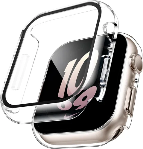 Vista 20 de TAURI - Juego de 2 carcasas rígidas para Apple Watch Series 11/10 42mm, con protector de pantalla de vidrio templado de PC, [resistente a arañazos]