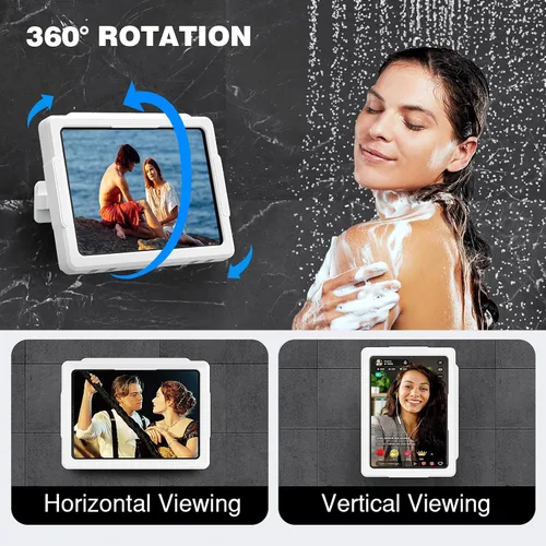 Vista 3 de MoKo Soporte para tablet de ducha, soporte elástico impermeable para iPad para todos los dispositivos de hasta 11 pulgadas, soporte de pared