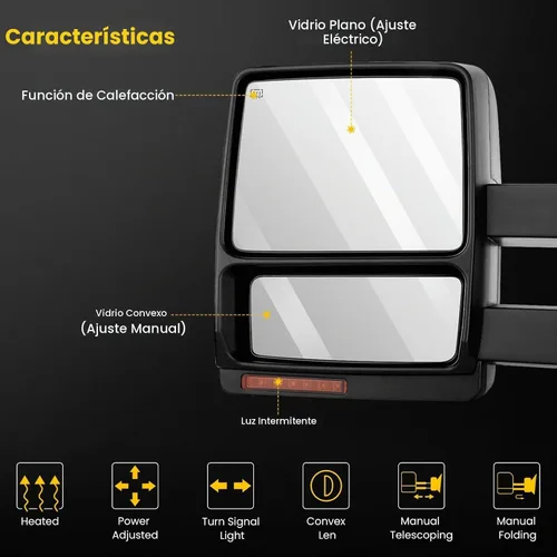 Vista 2 de OCPTY Par de espejos de remolque para camioneta de repuesto para Ford
