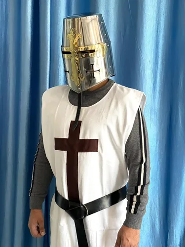Vista 6 de Medieval-LARP-Reenactment-Viking-Battle Ready Cinturón de cuero negro envolvente alrededor de los caballeros de 2 pulgadas de ancho, Negro