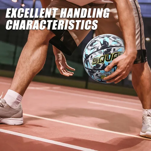 Vista 3 de SQUAD NightPlay Baloncesto Reflectante Tamaño 5, Tamaño 7 - Baloncesto Holográfico Genial con Brillo para Juego Nocturno, Regalo Ideal para Niños
