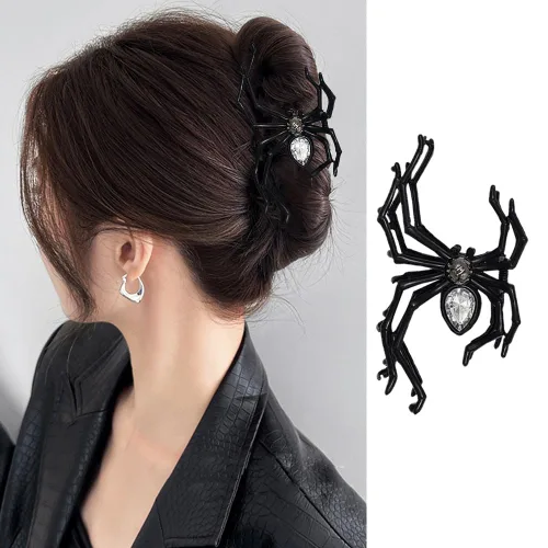 Vista 15 de ROMODIYA Pinza para el pelo de araña, clip de metal negro con diseño, accesorios para el cabello para cabello fino/grueso, gran agarre fuerte