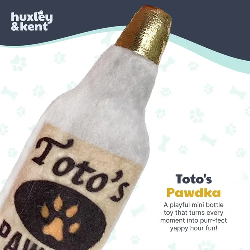 Vista 2 de Huxley & Kent Juguete de peluche para gatos, Toto's Pawdka, relleno de hierba gatera fuerte, juguete interactivo de felpa para gatitos y gatos
