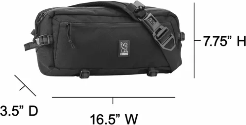 Vista 4 de Chrome Industries - Riñonera con cremallera, 2.4 litros, Bolsa de cuerpo