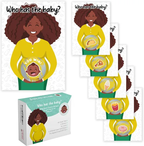 Vista 11 de Juegos de baby shower de Party Hearty para niño, 40 boletos de lotería con emojis para rascar, ideas de juegos para bebés, juego de rascar, azul