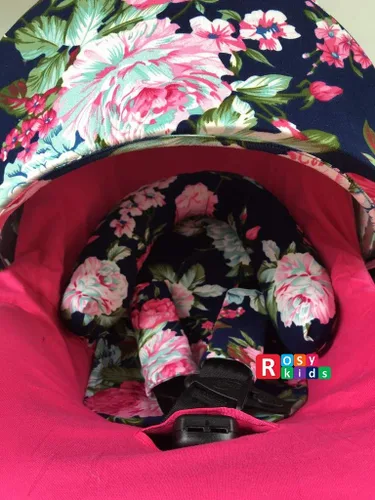 Vista 5 de Juego de 9 piezas de funda para asiento de coche infantil, cubierta para reposacabezas, sombrero, bufanda de enfermería, 25JE05