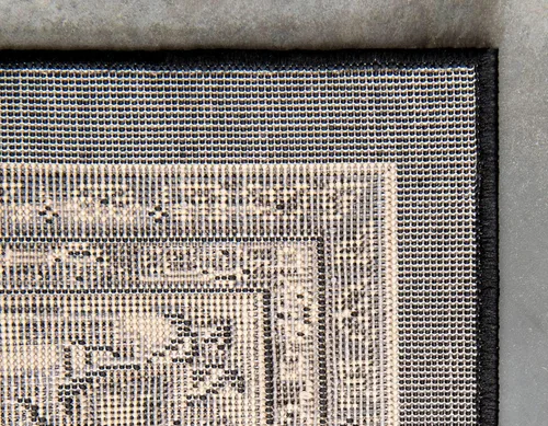 Vista 9 de Unique Loom Kashan Collection - Alfombra tradicional con diseño floral, color negro Negro /Gris