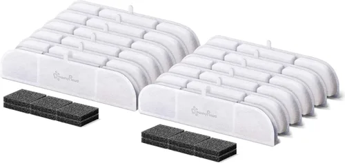 Vista 7 de DownyPaws Paquete de 6 filtros de repuesto para fuente de agua para gatos con pilas DPWFP6, juego de filtros de repuesto de 3 meses