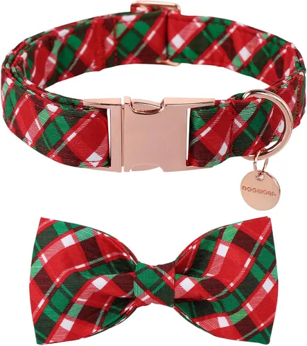 Vista 21 de DOGWONG - Collar de Acción de Gracias con Bellota y Flor para Perro, Collar de Perro de Pavo Otoñal, Collar de Calabaza de Algodón Suave y Duradero