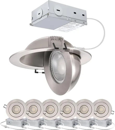 Vista 19 de POPANU 7W luces LED empotrables de 3 pulgadas con cardán giratorio, luz descendente direccional ajustable en 360°, iluminación de embutido regulable