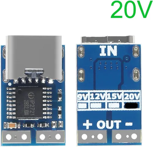 Vista 2 de Paquete de 10 módulos tipo C PD señuelo, USB-C PD 20 V CC, módulo de disparador de potencia de voltaje fijo 5 A, entrada hembra tipo C