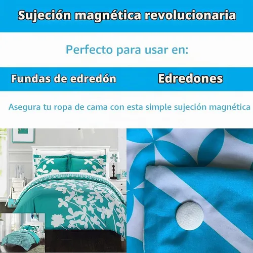 Vista 4 de Pinion Pins - Juego de sujetadores de sábana, Plástico, Transparente, 16
