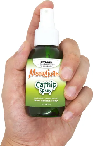 Vista 5 de Meowijuana Spray de hierba gatera prémium para gatos, 3 onzas Alta