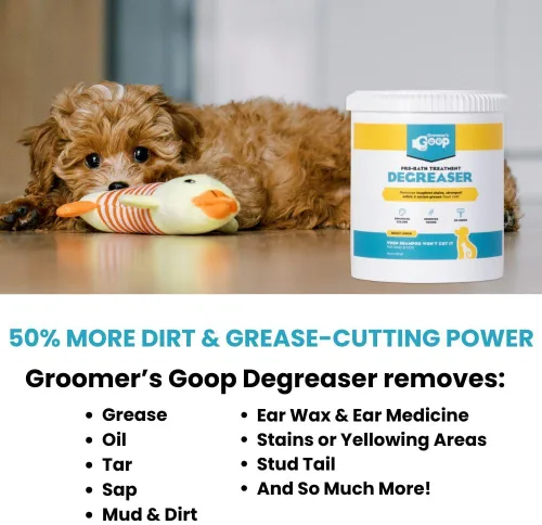 Vista 6 de Groomer's Goop Desengrasante para mascotas antes del baño (28 oz)