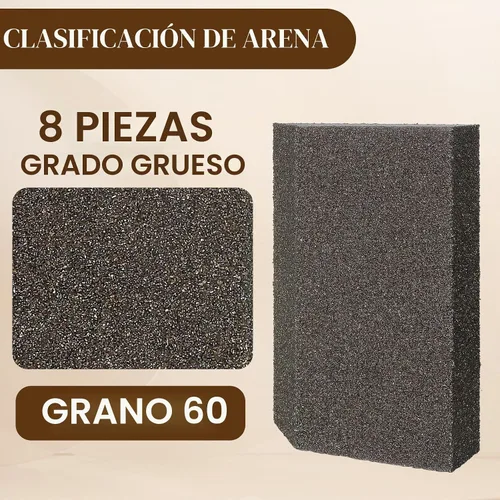 Vista 2 de Bloques de lijado en ángulo de grano 60, bloque de arena de esponja gruesa, lavable y reutilizable, bloque de papel de lija húmedo y seco
