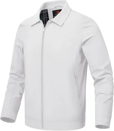 Vista 27 de Rdruko Chaquetas ligeras para hombre Cortavientos de primavera y otoño Chaquetas ligeras Casuales y elegantes con bolsillos