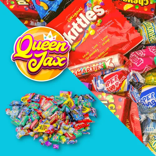 Vista 7 de Mezcla de caramelos de piñata, paquete surtido de dulces variados, 2 libras, envueltos individualmente, mezcla de piñata, caramelos ácidos, chicles