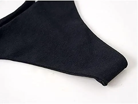 Vista 5 de VISSAY Tanga sin costuras para mujer, ropa interior invisible, paquete de bragas elásticas y transpirables