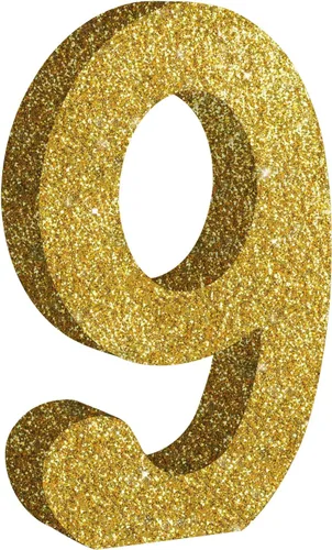 Vista 13 de TONIFUL Centros de mesa de madera número 0 con purpurina dorada de 7.8 pulgadas, decoración de fiesta de cumpleaños, oro brillante digital 0