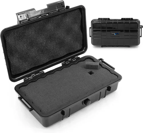Vista 11 de CASEMATIX 8" Funda rígida impermeable pequeña con espuma personalizable para electrónica portátil, herramientas y accesorios - Carcasa rígida
