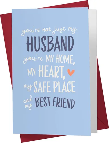 Vista 7 de Karto Sweet Birthday Card for Husband Him - Each Day Large 5.5x8.5 in, for Spouse Partner, with Envelope
