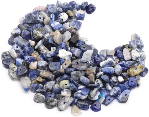 Vista 32 de 500 cuentas de piedra natural con virutas naturales, citrino de 0.317 a 0.315 pulgadas, piedras preciosas irregulares de cristal curativo, cuentas