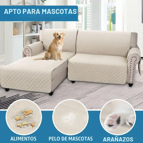 Vista 6 de H.VERSAILTEX Fundas de sofá 100% impermeables para sofá seccional, fundas de sofá seccional de 2 piezas, funda de sofá seccional en forma de L