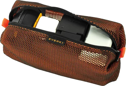 Vista 8 de EVERKI Onyx Premium Executive - Mochila para laptop (EKP132S17) con bolsa de accesorios naranja, mochila de nailon balístico con compartimento