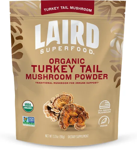 Vista 9 de Laird Superfood Mezcla orgánica de hongos Calm and Relax con Reishi, bálsamo de limón y Ashwagandha, bolsa de 3.17 onzas, paquete de 1