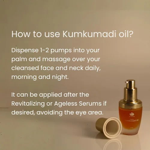 Vista 7 de Aceite Shankara Kumkumadi con Sáfiro Puro y Hierbas Ayurvédicas (Aroma Original 18ml)