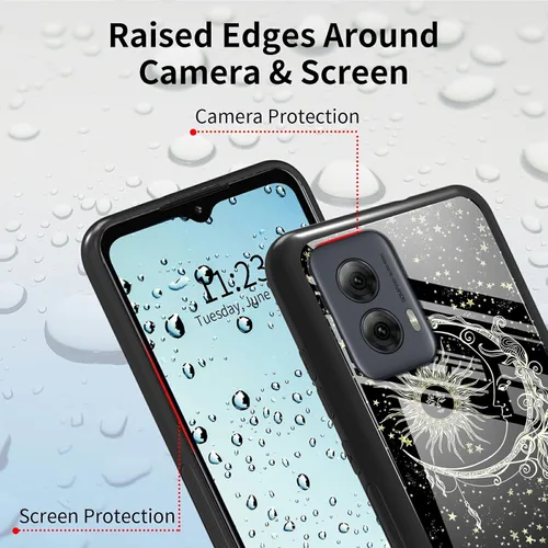 Vista 65 de Funda para Motorola Moto G Stylus 5G 2021 de vidrio templado, funda negra con diseño de mujer negra africana para mujeres y hombres, antiarañazos, a