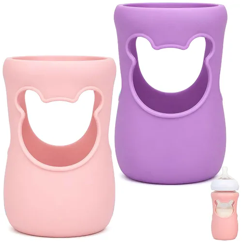 Vista 11 de Fundas de silicona para biberones Philips Avent, para biberones naturales de Philips Avent, soporte antirotura para biberones de vidrio Avent, 8