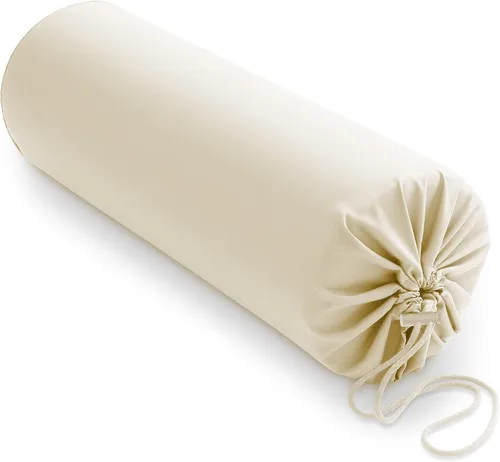 Vista 8 de Saloniture Funda de almohada cilíndrica de microfibra para cojines de mesa de masaje, 30 x 9 pulgadas con cierre de cordón, color negro