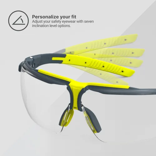 Vista 9 de HexArmor VS300 Gafas de seguridad con brazos laterales ajustables Z87+ para hombres y mujeres