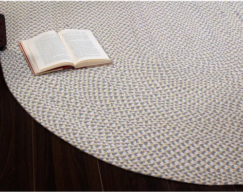 Vista 7 de Super Area Rugs - Alfombra trenzada de algodón de tres colores para granja, estilo búfalo a cuadros, negro, blanco, gris, 2 x 3 pies, rectangular