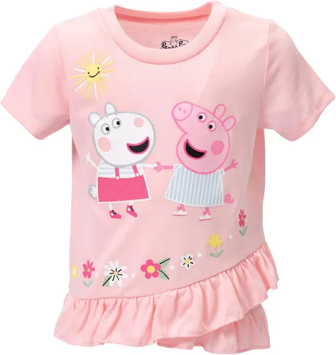 Vista 2 de Peppa Pig Conjunto de camiseta y leggings con estampado de volantes en la parte delantera