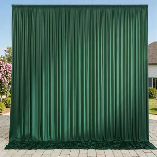 Vista 13 de Cortinas de fondo negras negras sin arrugas para fiestas, cortinas de tela gruesa para telón de fondo de fotos para cumpleaños, bodas, baby shower