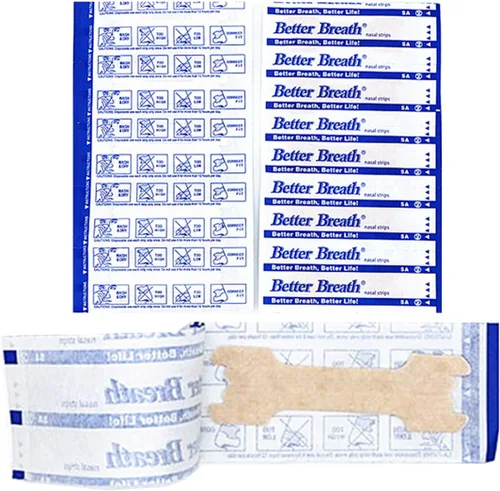 Vista 3 de Breathe Right - Tiras nasales para reducir los ronquidos y mejorar la respiración, elimina los ronquidos y mejora el sueño, 55 mm x 16 mm