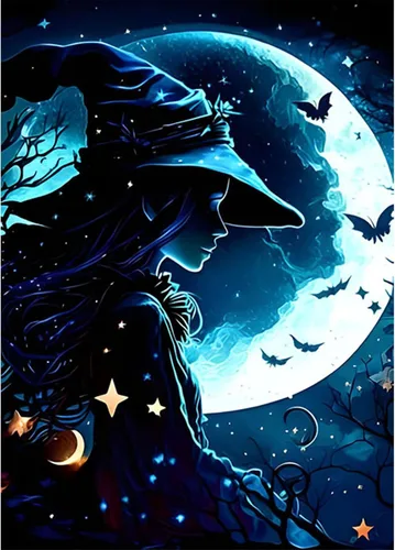Vista 14 de SENQAO Kits de pintura de diamantes de ángel para adultos - Pinturas de lunares de diamante 5D de ángel para principiantes, pintura de arte de gemas