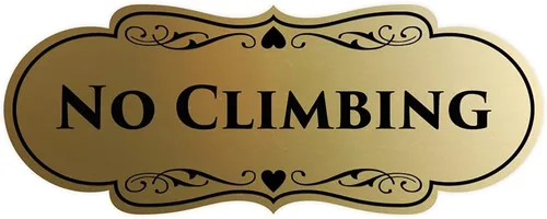 Vista 24 de Signs ByLITA Designer No Climbing (Negro) - Pequeño