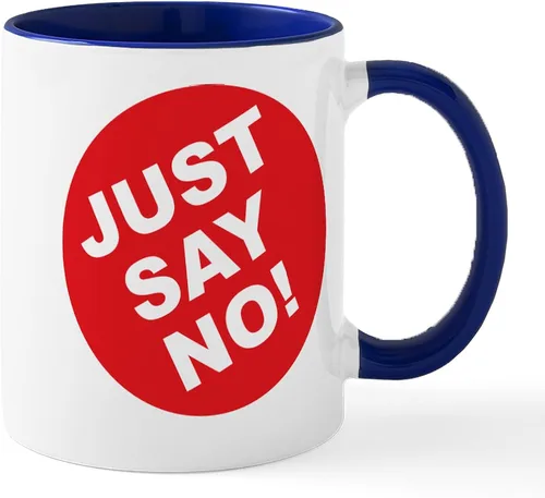 Vista 7 de CafePress Just Say No! Taza de café de cerámica de 11 oz (11.0 fl oz)